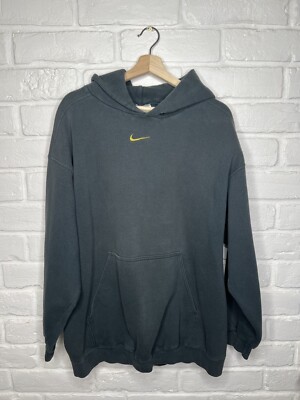 トップス Vintage NIKE Center Swoosh Hoodie 90s Vintage 90s Nike Center Swoosh Hoodie Navy Blue Mini Check