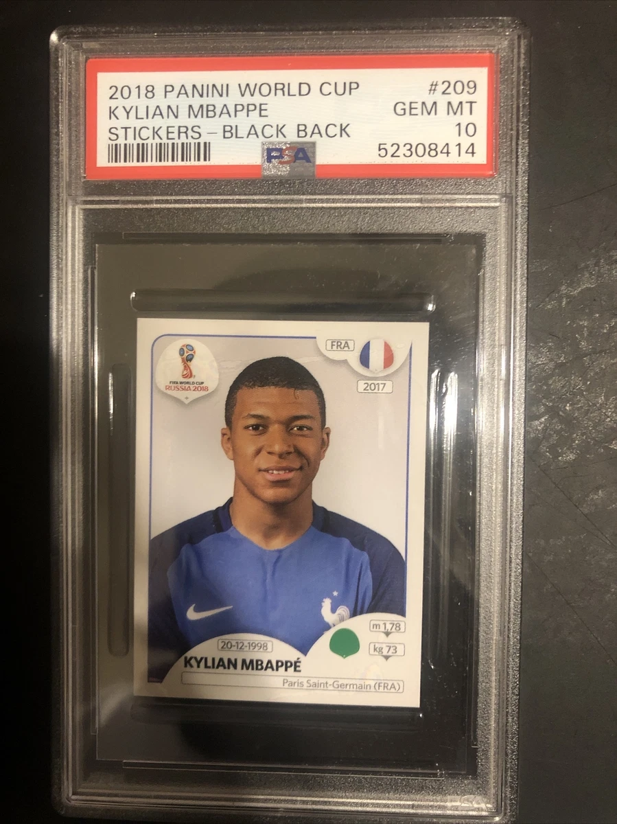 KYLIAN MBAPPE PSA 10 2018 PANINI WORLD CUP SOCCER #209 STICKERS