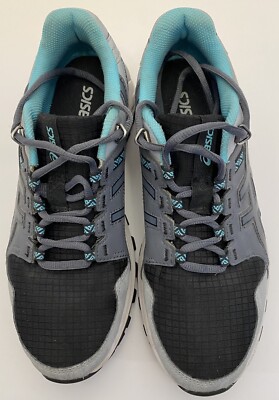 ASICS GEL-CITREK (Black/Gray/Light Blue) Trail Running Shoes Women's Size 8 1/2