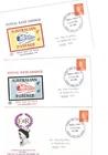 Australia 1970 6c QE on FDCs,cds RUSSELL St Vic      (3  covers)