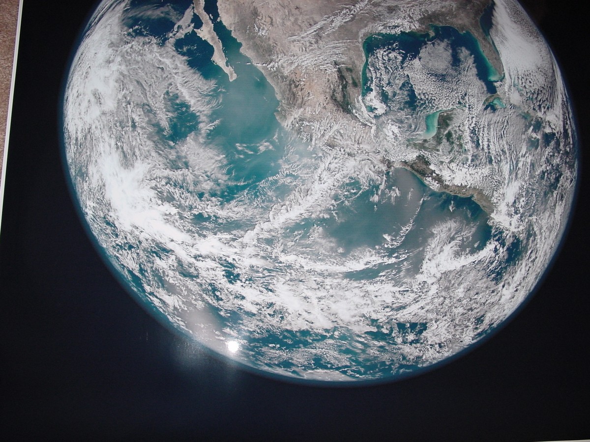 PLANET EARTH FROM SPACE POSTER PRINT 36x36 BIG HI RES 9 MIL PAPER