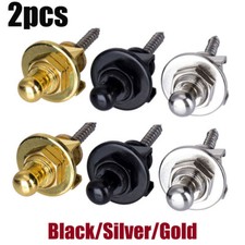 2Pcs Guitar Strap Locks Locking Buttons Tool for Electric/Semi/Acoustic/Bass Ku