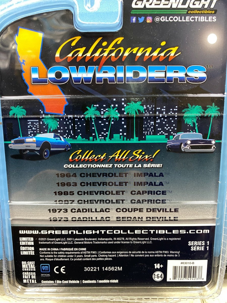 1/64 GREENLIGHT CALIFORNIA LOWRIDERS 1963 CHEVROLET IMPALA