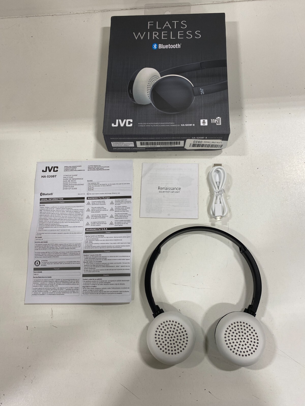 JVC HAS20BT Flats Wireless Bluetooth OnEar Lightweight Headphones eBay