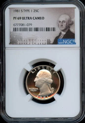 NGC - Washington Quarter - 25c - 1981 S Type 1 - PF-69-Ultra Cam