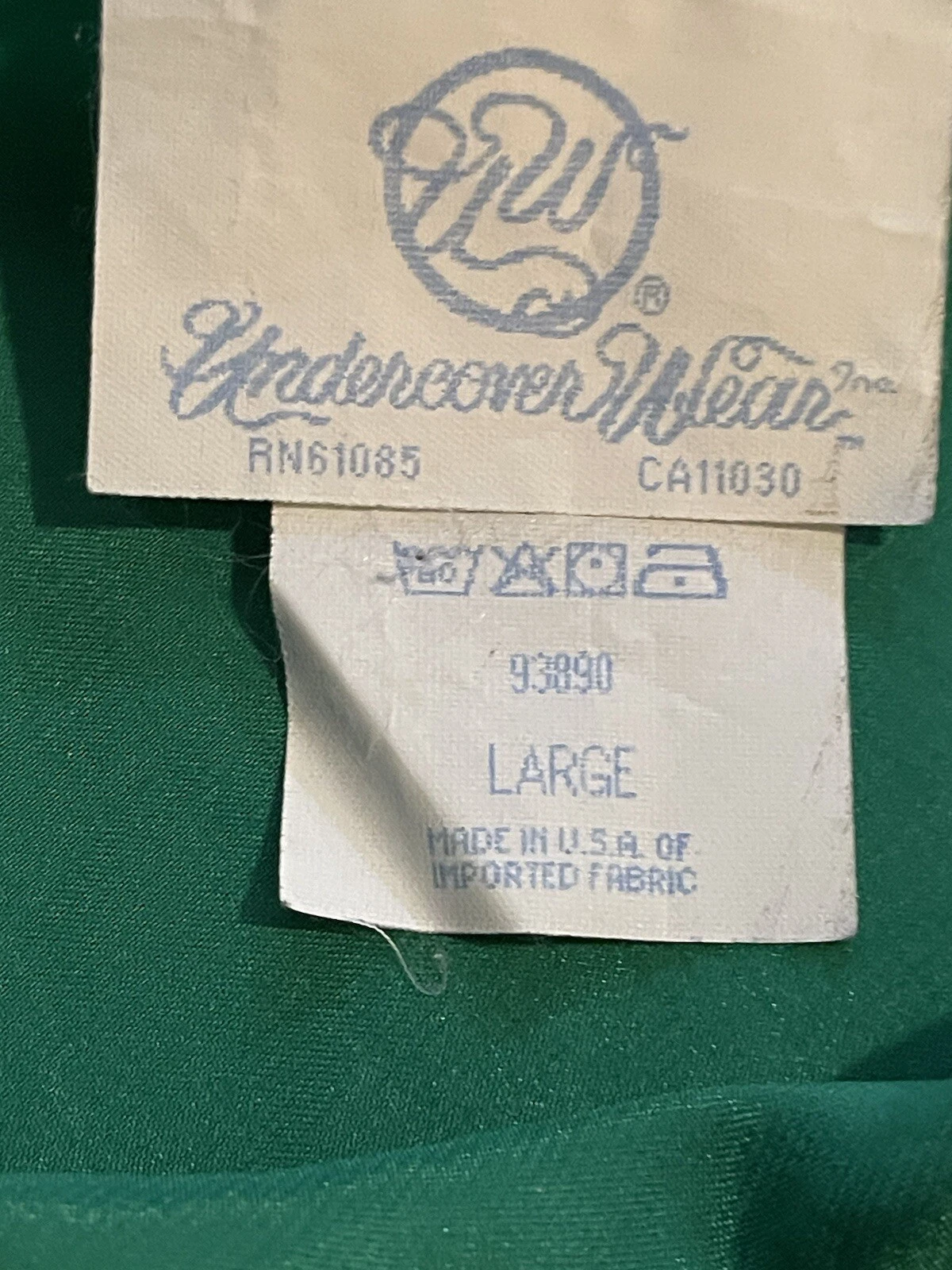 UNDERCOVER ABITO VINTAGE SOTTO COPERTURA LINGERIE! TAGLIA GRANDE VERDE