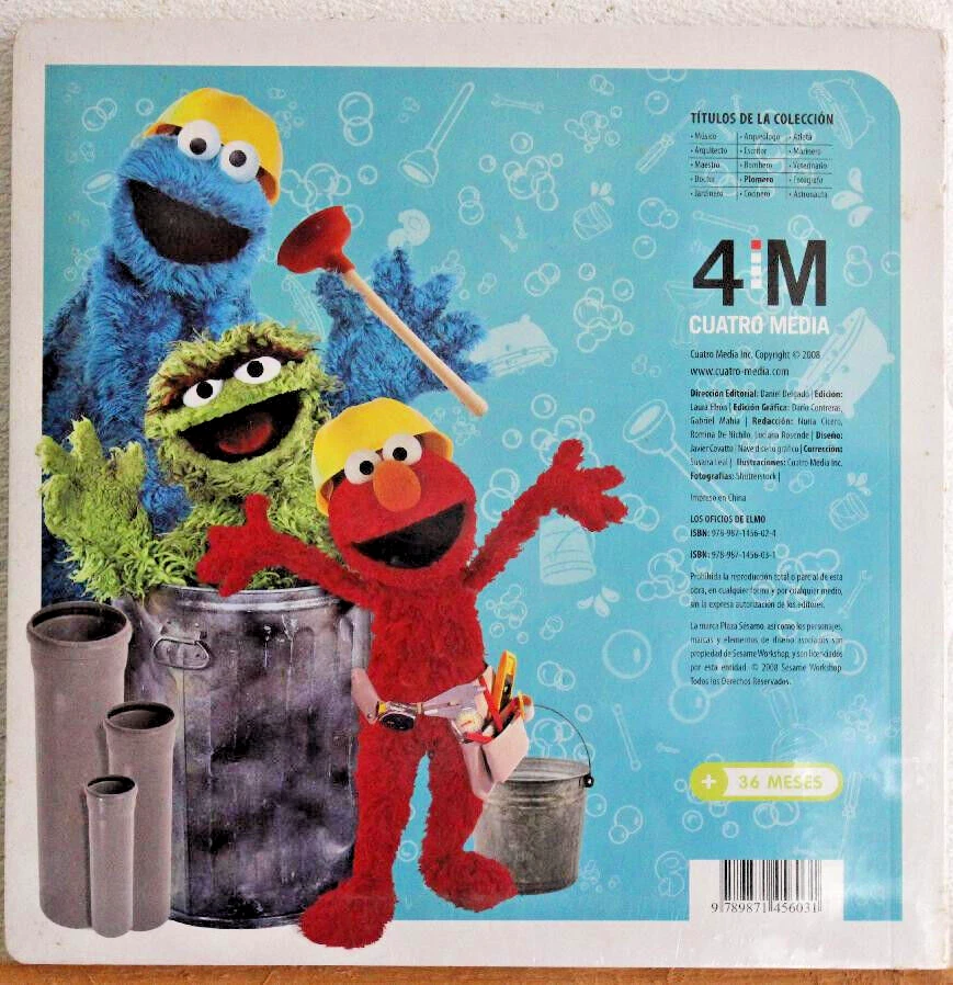 Plaza Sesamo Los Oficios de Elmo Sera Plumber Book BRAND NEW - Image 2 of 2