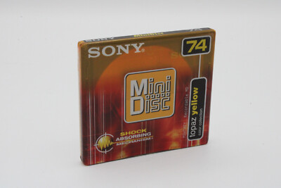 MD SONY MDW-74EY TOPAZ YELLOW VS. IV BLANK MINI DISC (1) (SEALED)