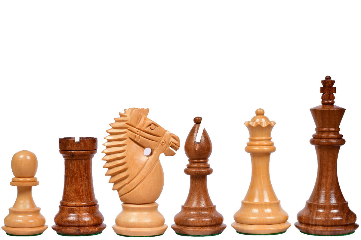 The Kings Bridle Series Complete Chess Set Boxwood & Sheesham 