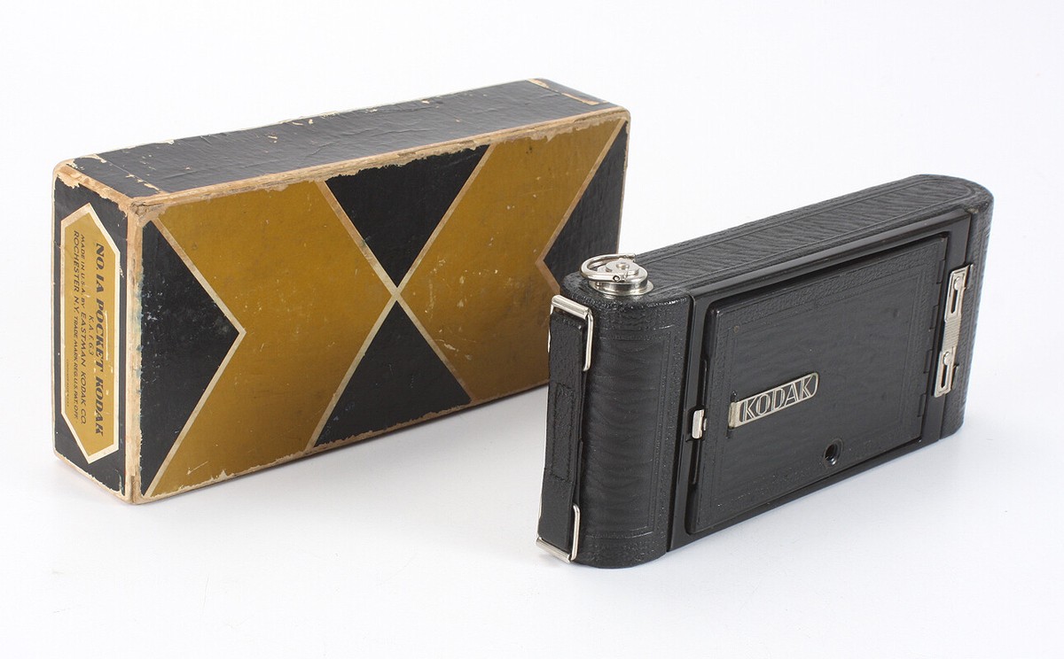 KODAK NO. 1A POCKET 127/6.3 K.A. (STRONG HAZE) BOXED, PROBLEMS, AS