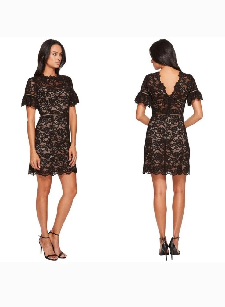 Rebecca taylor sale black lace dress