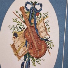 Violin Counted Cross Stitch PATTERN ONLY Viola Music Sewing Needlepoint Cello