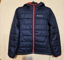 Columbia Kids Waitsburg Ridge Puffer Jacket Youth M 10/12 Navy Red