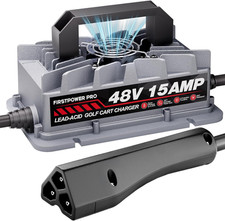 Golf Cart Charger, 48V 15A Golf Cart Battery Charger for EZGO RXV  TXT with 3 P