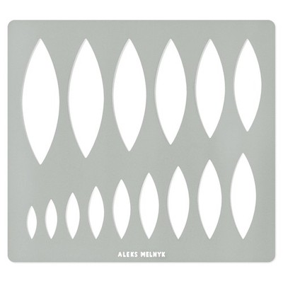 Aleks Melnyk No.204 Metal Ellipse Template, Stencil, Pointed Oval, Master,...