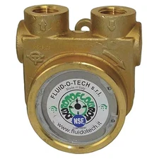 Fluid-O-Tech Pa 1001 Pump, 1/2" Nptf, 327 Max. Gph, Brass, Bypass