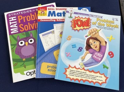 3 Math Activity Books- Engaging Structured Word Problem Solving Strategies