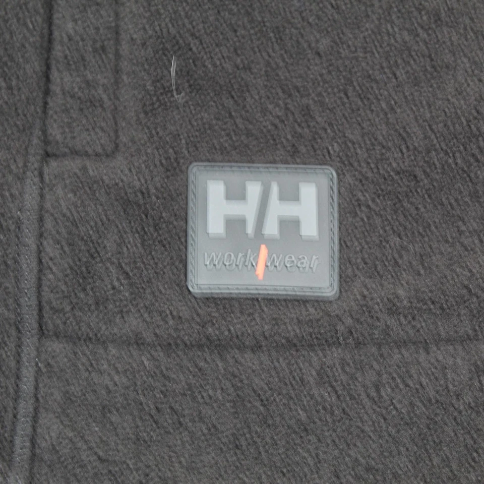Helly Hansen Jacket Mens Medium Black Polartec Fleece Full Zip Pockets Work Wear - Image 2 of 4