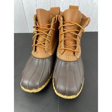 L.L. Bean Women's 6" Bean Boots Sz 8M Tan/Brown Duck Boots Style 175051