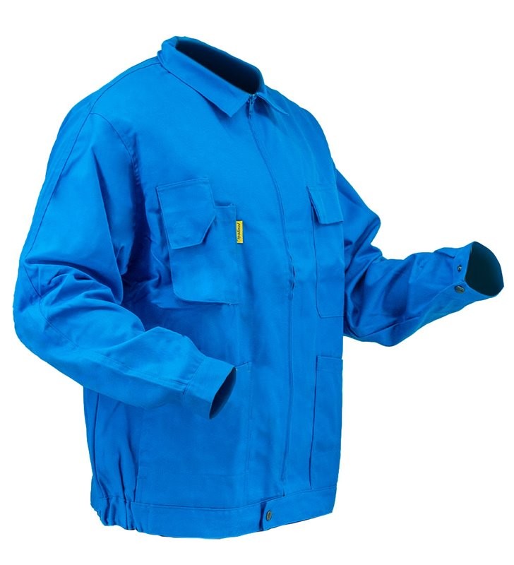 Veste de travail Optimax bleu anti-déchirure et blouson ergonomique multi-poches