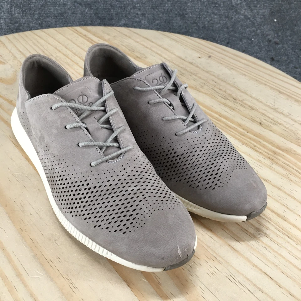 Cole Haan Sneakers Womens 6.5B Gray Suede Zerogrand Razor Wing Oxford Lace Up - Image 3 of 4