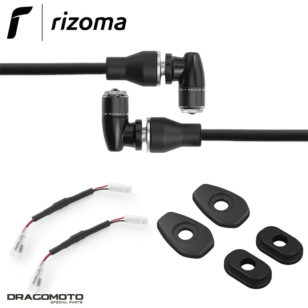 Clignotants Honda Transalp XL750 Rizoma TS076BM noirs pour moto 2023-2024