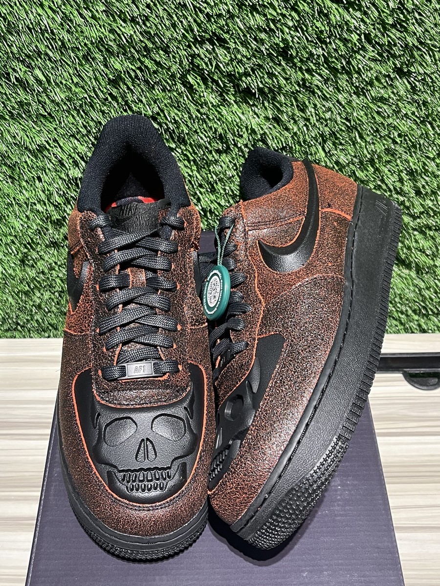 Size 11.5M/13W - Nike Air Force 1 Low Retro QS Halloween Skull Sz