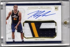 2015-16 Panini National Treasures #112 Trey Lyles Rookie Patch Autographs /99