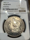 1892 S Morgan Silver Dollar NGC AU Details RARE COIN!