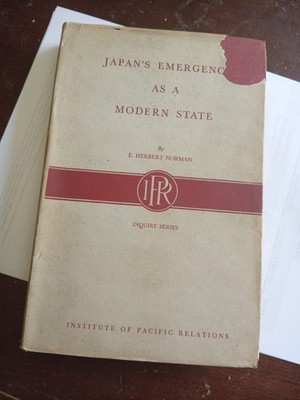 Japan s Emergence as a Modern State 1940 First Edition E Herbert Norman HC DJ
