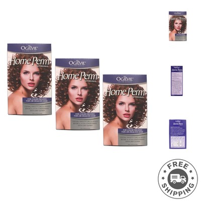 Home Perm Kit for Color-Treated Hair - Pack of 3 with Lasting Curls & Shine
