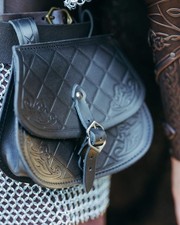 Mytholon Julius Gürteltasche Leder Schwarz Larp Mittelalter #13453