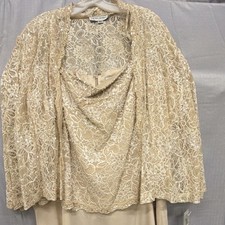 Emma Street Beige Lace Plus Size 24W Lace Dress Suit Mother of the Bride Lot 10