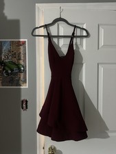 Windsor Flowy Mini Dress in Burgundy - Woman’s Size 3