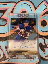 Anders Lee 06/10 High Gloss Auto 2024-25 UD Clear Cut New York Islanders (CH)