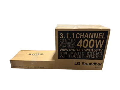 LG DS70TY 3.1.1 Soundbar 400W Dolby Atmos DTS:X WOW Orchestra Center-Upfiring