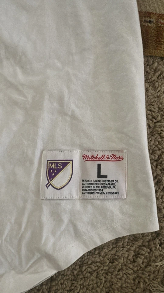 Men's Orlando City FC Baseball Jersey Mitchell And Ness Size Large NWT White - Image 4 of 4