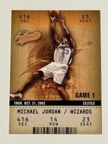 2002-03 FLEER AUTHENTIX MICHAEL JORDAN #72 WIZARDS BULLS