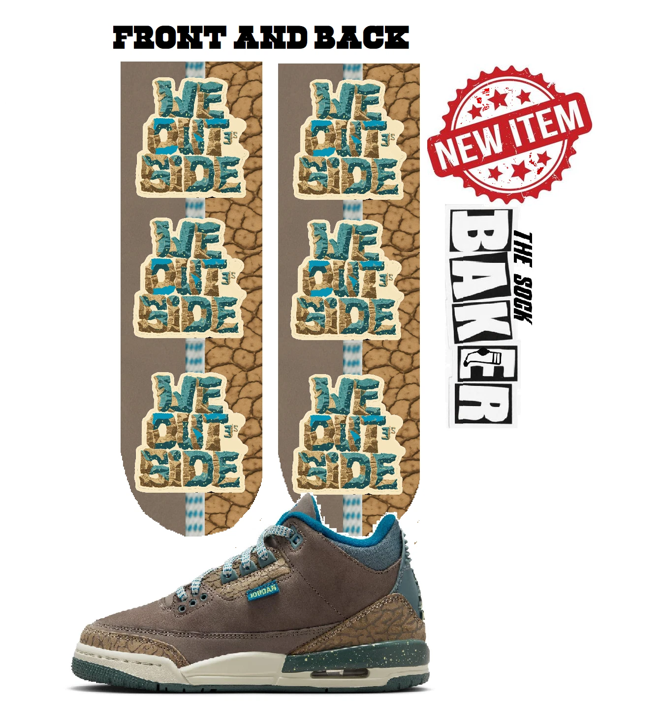 JORDAN 3 WE OUTSIDE SOCKS TO MATCH