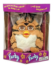 Furby vintage Rare 1998 Model 70-800 Tiger Stripes Brown Eyes New Factory Sealed