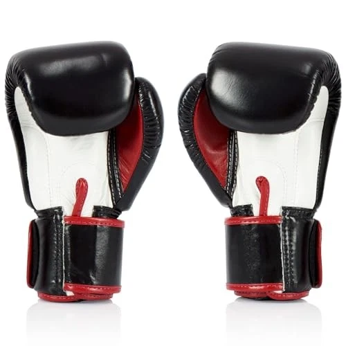 Guantes de Boxeo Fairtex 16 OZ Negro Blanco Rojo Duradero Muay Thai Equipo para Entrenamiento Foto 4 de 4