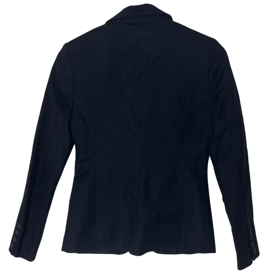 Blazer Banana Republic 00P Petite negro elástico a medida chaqueta de trabajo profesional Foto 2 de 4