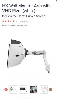 Ergotron HX Wall Monitor Arm With VHD Pivot 45-694-216
