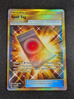 Spell Tag Pokemon Spell Tag 235/214 Gold Secret Rare SM Lost Thunder NM | eBay