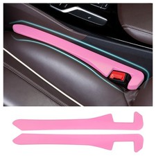 Car Seat Gap Filler 2 Pack, Organizer to Prevent Items Dropping, Pink