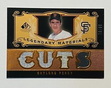 2007 Upper Deck SP Legendary Gaylord Perry CUTS Materials 76/99 Triple Jersey