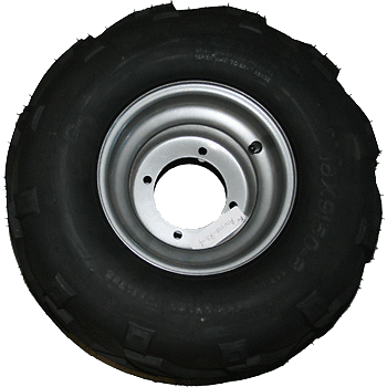 8" ATV Front Wheel Rim for Tire Size 19x7-8 (Bolt Pattern 4) in BLACK - Picture 4 of 4