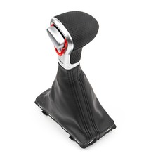 Pomello Leva del Cambio per Audi A4 Q5 A6 Automatico Nero Pelle LHD con Cuffia