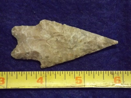 Artefact indien préhistorique pointe de flèche Central Texas Pedernales LIVRAISON GRATUITE H44 - Photo 2/3