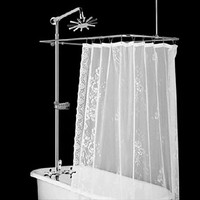 Clawfoot Tub Wall Mount Shower Set Rectangular Enclosure | Renovator's Supply Clawfoot Tub Wall Mount Shower Set Rectangular Enclosure | Renovator's Supply